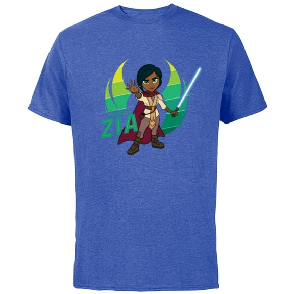 Star Wars Young Jedi Adventures Master Zia & Lightsaber - Short Sleeve Cotton T-Shirt for Adults - Customized-Royal Heather
