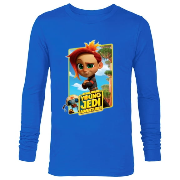 Star Wars Young Jedi Adventures Nash Durango & RJ-83 Poster - Long Sleeve T-Shirt for Men - Customized-Navy