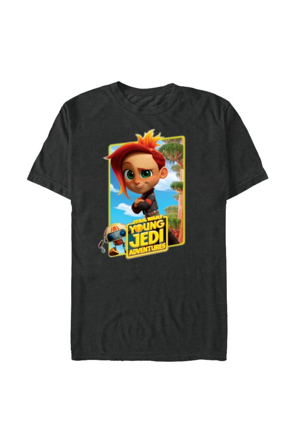 Young Jedi Adventures Nash Durango & RJ-83 Poster - Short Sleeve Blended T-Shirt for Adults - Customized-Dark Heather