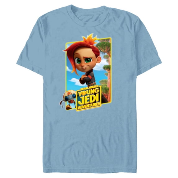 Star Wars Young Jedi Adventures Nash Durango & RJ-83 Poster - Short Sleeve Blended T-Shirt for Adults - Customized-Ocean Blue