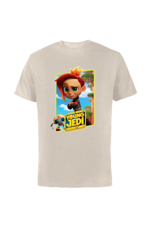 Young Jedi Adventures Nash Durango & RJ-83 Poster - Short Sleeve Cotton T-Shirt for Adults - Customized-Natural
