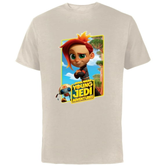 Star Wars Young Jedi Adventures Nash Durango & RJ-83 Poster - Short Sleeve Cotton T-Shirt for Adults - Customized-Natural