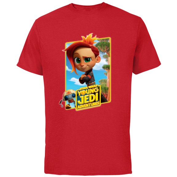 Star Wars Young Jedi Adventures Nash Durango & RJ-83 Poster - Short Sleeve Cotton T-Shirt for Adults - Customized-Red
