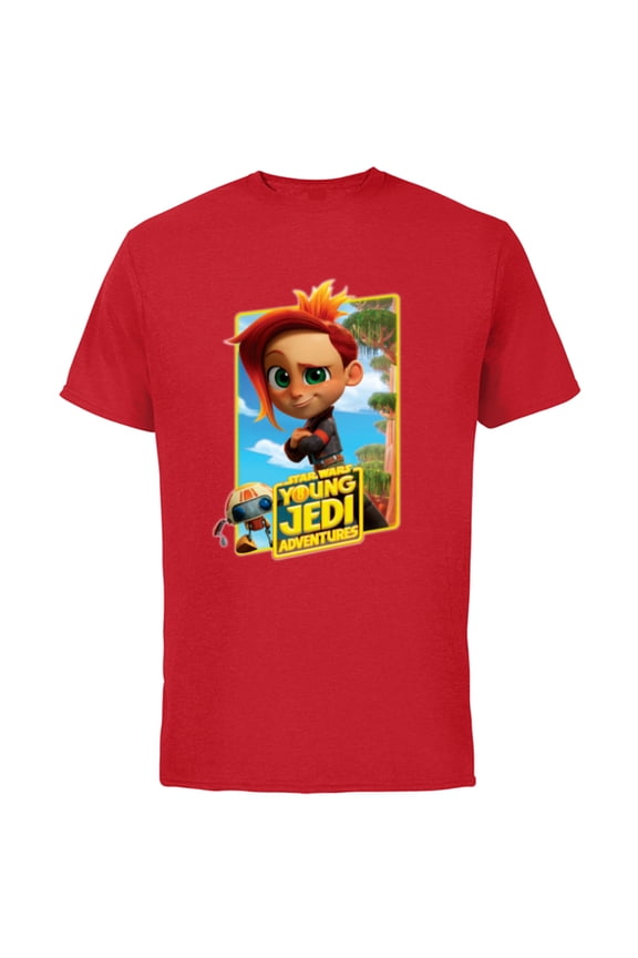 Young Jedi Adventures Nash Durango & RJ-83 Poster - Short Sleeve Cotton T-Shirt for Adults - Customized-Red