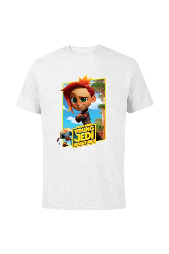 Young Jedi Adventures Nash Durango & RJ-83 Poster - Short Sleeve Cotton T-Shirt for Adults - Customized-White