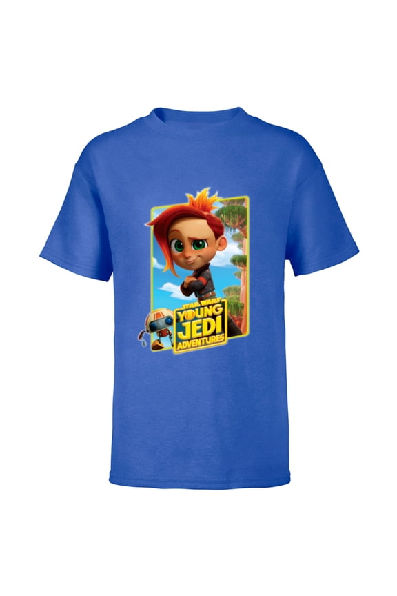 Young Jedi Adventures Nash Durango & RJ-83 Poster - Short Sleeve T-Shirt for Kids - Customized-Royal