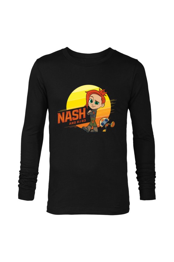 Young Jedi Adventures Nash Durango & RJ-83 Sun - Long Sleeve T-Shirt for Men - Customized-Black