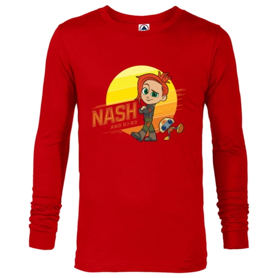 Star Wars Young Jedi Adventures Nash Durango & RJ-83 Sun - Long Sleeve T-Shirt for Men - Customized-New Red