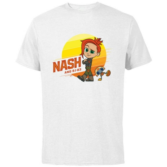 Star Wars Young Jedi Adventures Nash Durango & RJ-83 Sun - Short Sleeve Cotton T-Shirt for Adults - Customized-White