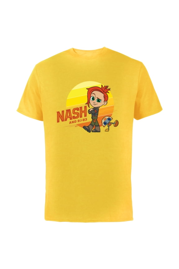 Young Jedi Adventures Nash Durango & RJ-83 Sun - Short Sleeve Cotton T-Shirt for Adults - Customized-Yellow