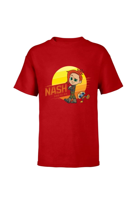 Young Jedi Adventures Nash Durango & RJ-83 Sun - Short Sleeve T-Shirt for Kids - Customized-Red
