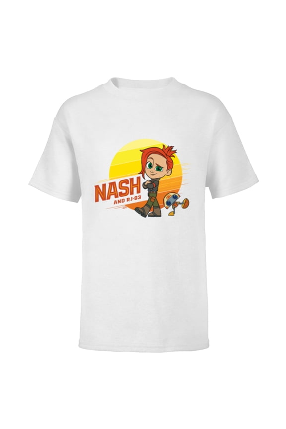 Young Jedi Adventures Nash Durango & RJ-83 Sun - Short Sleeve T-Shirt for Kids - Customized-White