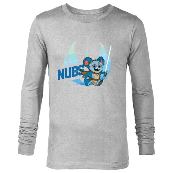 Star Wars Young Jedi Adventures Nubs & Lightsaber - Long Sleeve T-Shirt for Men - Customized-Athletic Heather