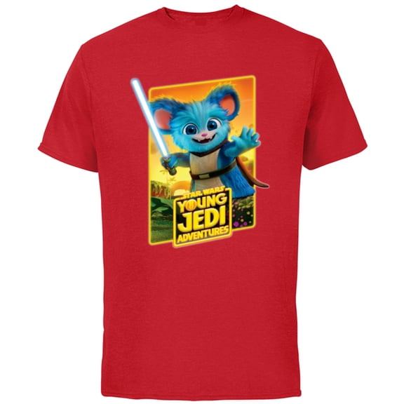 Star Wars Young Jedi Adventures Nubs Poster Art - Short Sleeve Cotton T-Shirt for Adults - Customized-Red