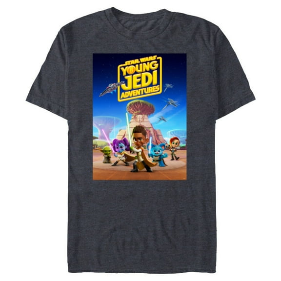 Star Wars Young Jedi Adventures Official Poster Art - Short Sleeve Blended T-Shirt for Adults - Customized-Navy Heather