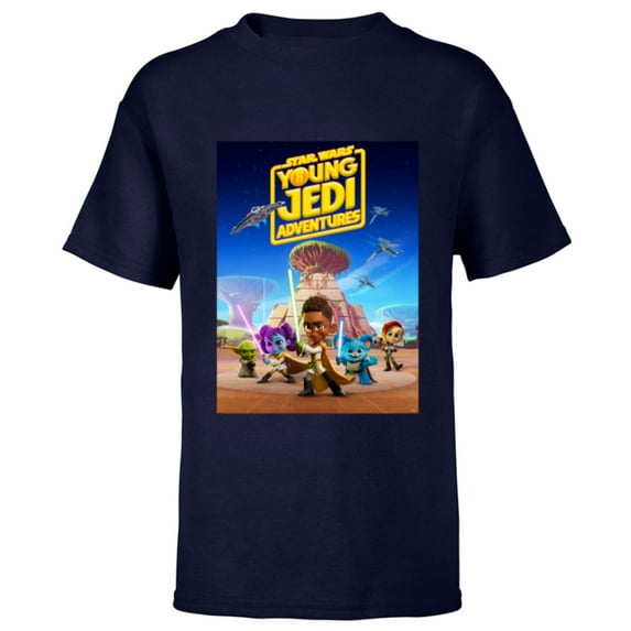 Star Wars Young Jedi Adventures Official Poster Art - Short Sleeve T-Shirt for Kids - Customized-Navy