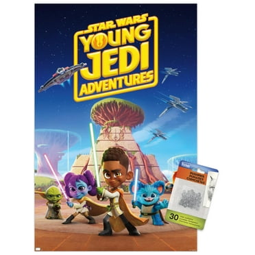 Star Wars: Young Jedi Adventures - One Sheet Wall Poster with Push Pins, 14.725" x 22.375"