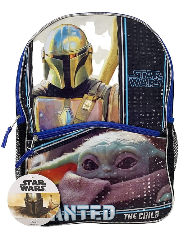 The Child Baby Yoda 16" Half Moon Backpack with 1 Zipper Front