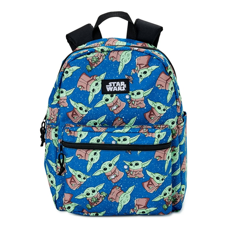 Star Wars the Mandalorian Grogu Children s Blue All over Print 16 Backpack