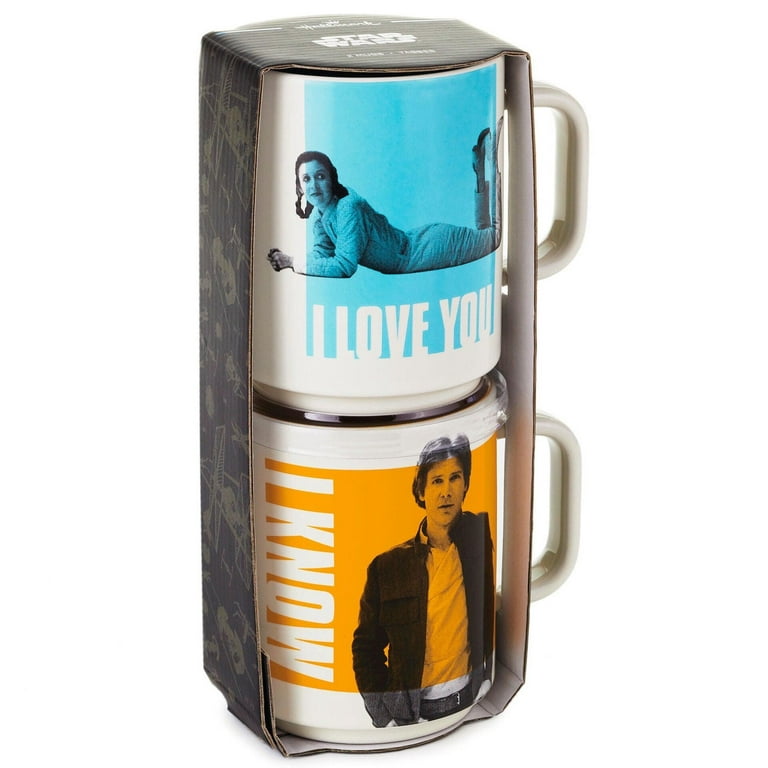 Set of 2 I LOVE YOU I KNOW Star Wars Pint + Wine Glass Hans Solo