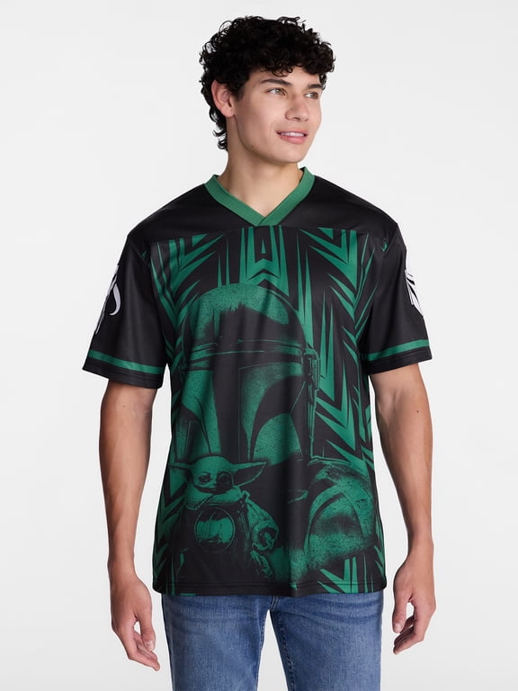 Star Wars The Mandalorian Men's and Big Men's Graphic Mesh Soccer Jersey, Sizes XS-5XL