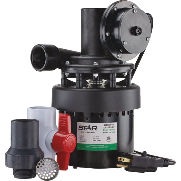 Star Water Systems 1/3 HP Thermoplastic Utility/Laundry Sink Pump STL001