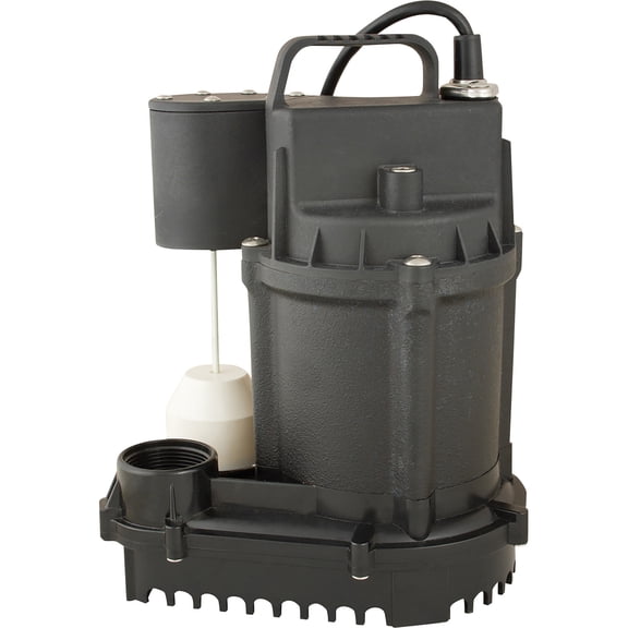 Star Water Systems Cast Iron Sump Pump, 3400 GPH, 1/2 HP, 1 1/2in. Port, Model# 5SEH