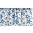 thumbnail image 1 of Ambesonne Star Valance Pack of 2, Modern Ornamental Shapes Motif, 54"X18", Cobalt Blue and Purple, 1 of 4