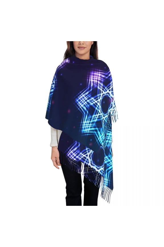 Star Women's Pashmina Shawl Wraps Fringe Scarf Long Large Scarf