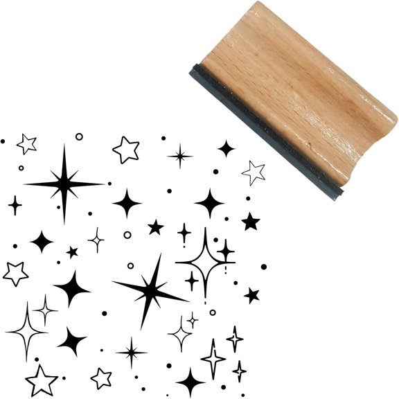 Star Wood Rubber Stamps Small Natural Wooden Reusable Cute Decorative Funny Journaling Weeding Invitation Seals