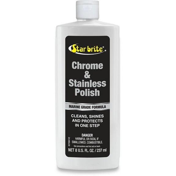 Star brite 827 Series 082708 Chrome and Stainless Polish, Liquid, 8 oz Bottle