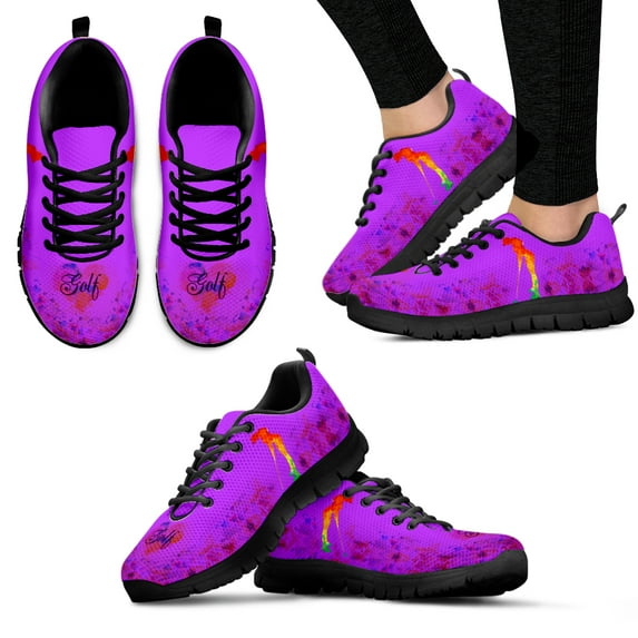 Star-colored Golf Sneakers Comfortable Lace-up Golf Enthusiasts Need Custom Shoes Hobby Shoes ECG Printed Shoes