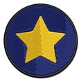 thumbnail image 1 of Star in Circle Applique Multi-Color Embroidered Iron-On Patch - 2.5 Inch Small, 1 of 5