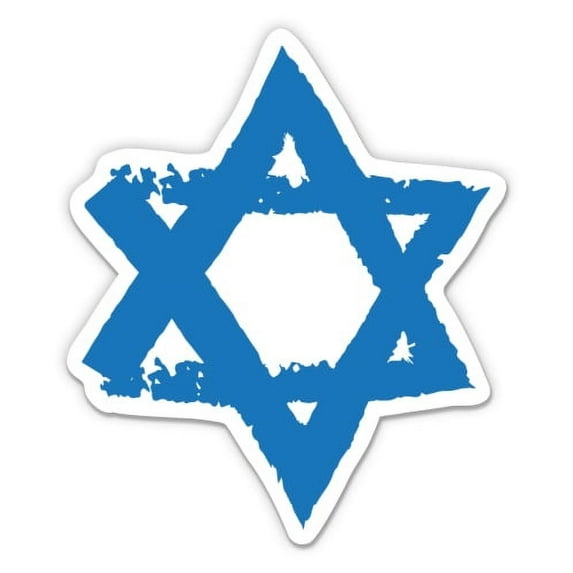 Star of David - 3" Vinyl Sticker - For Car Laptop I-Pad Phone Helmet Hard Hat - Waterproof Decal