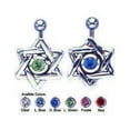 thumbnail image 1 of Star of David Design Belly Ring with CZ Gems, 1 of 6