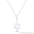 thumbnail image 1 of Star of David / Jewish Magen Charm 21x11mm (0.8x0.4in) Pendant & Chain Necklace in .925 Sterling Silver, 1 of 1