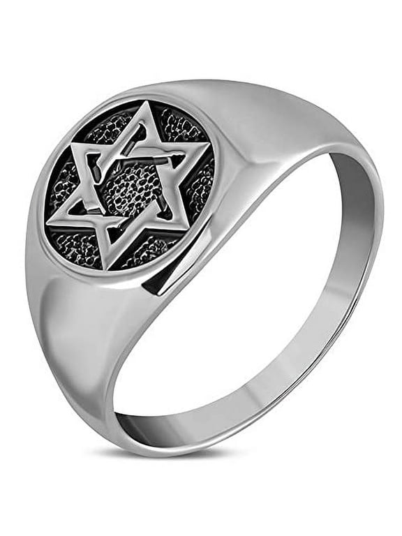 Star of David Men's 925 Sterling Silver Ring (11)