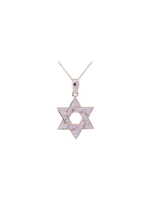 Star of David Necklace in 14k Yellow Gold
