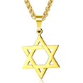 thumbnail image 1 of Star of David Pendant Necklace Stainless Steel Jewish Jewelry for Men Women Religious, 1 of 1