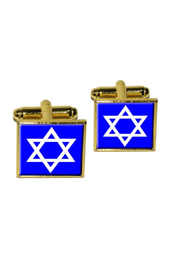 Star of David - Shield Jewish Square Cufflinks