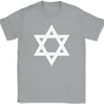thumbnail image 1 of Star of David T-Shirt Hebrew Jewish Jewdism Religious Christian Israel Tee - Heather Grey, S, 1 of 1