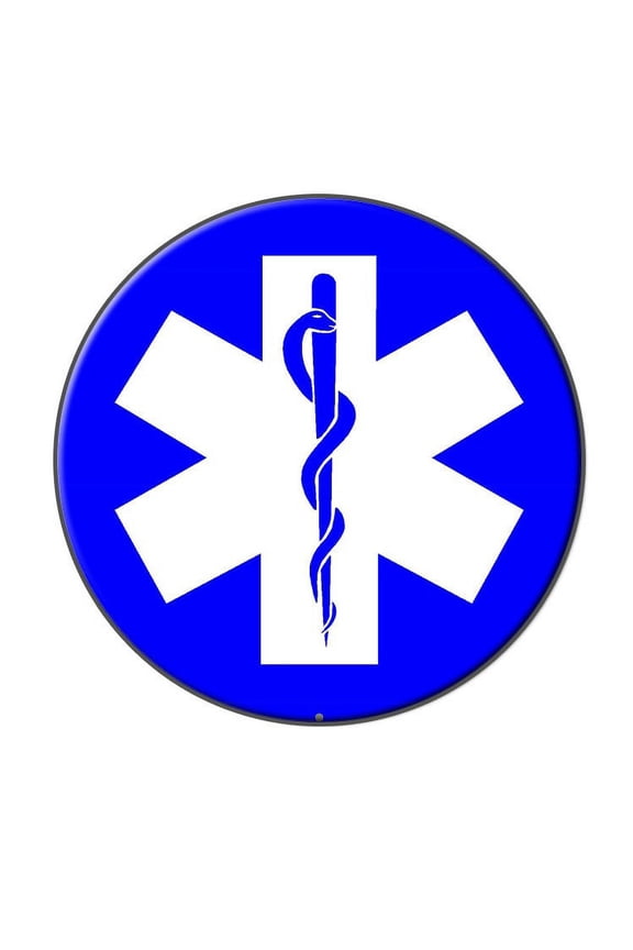 Star of Life - EMT RN MD Lapel Hat Pin Tie Tack Large Round