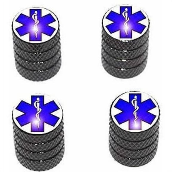 Star of Life EMT RN Tire Rim Wheel Aluminum Valve Stem Caps, Multiple Colors