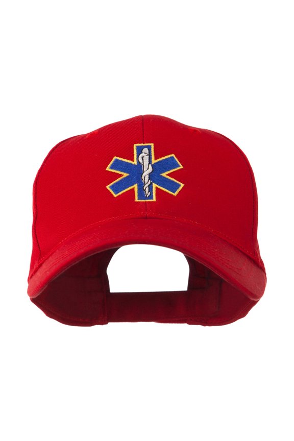 Star of Life Embroidery Cap - Red OSFM