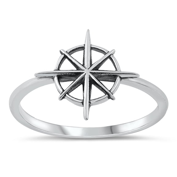 Star of Redemption Sun Ring .925 Solid Sterling Silver Band Jewelry Female Male Unisex Size 12