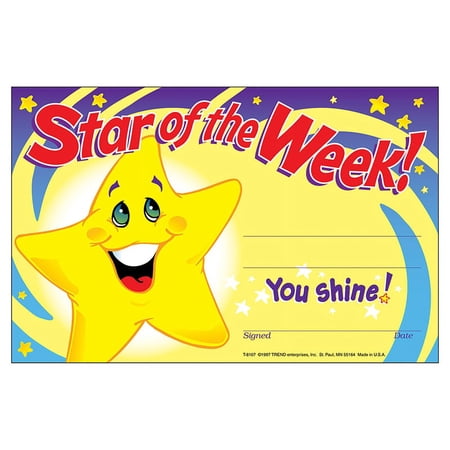 Star of the Week! Recognition Awards, 30 ct | Bundle of 10 Packs