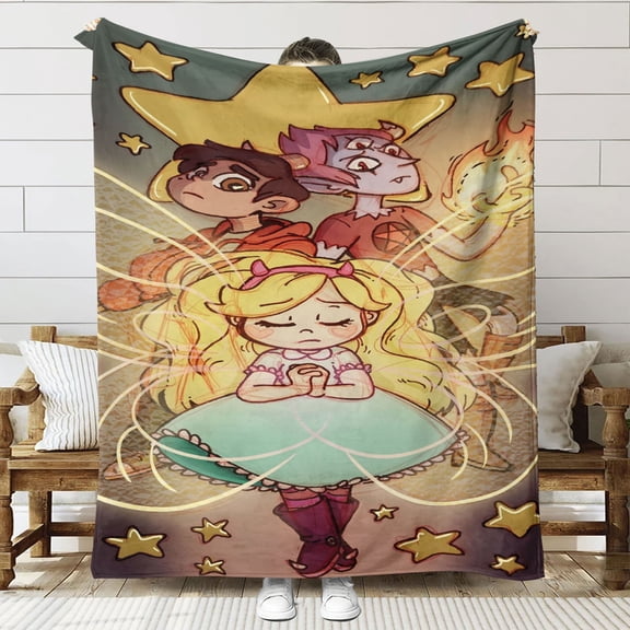 Star vs the Forces of Evil Throw Blanket Gifts for Fans Lover Girls Boys Women Present Hoodie Him Bed 40"x50"