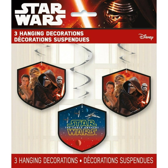 Star wars : 3 Hanging Swirl Decorations 26"L
