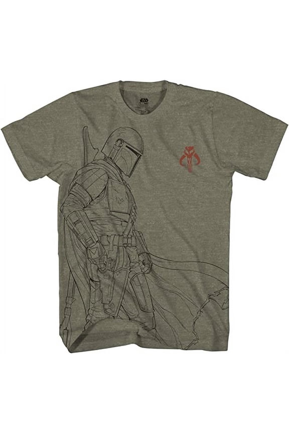 The Bounty Hunter Line Art T-Shirt for Adult - XX-Large Olive Heather