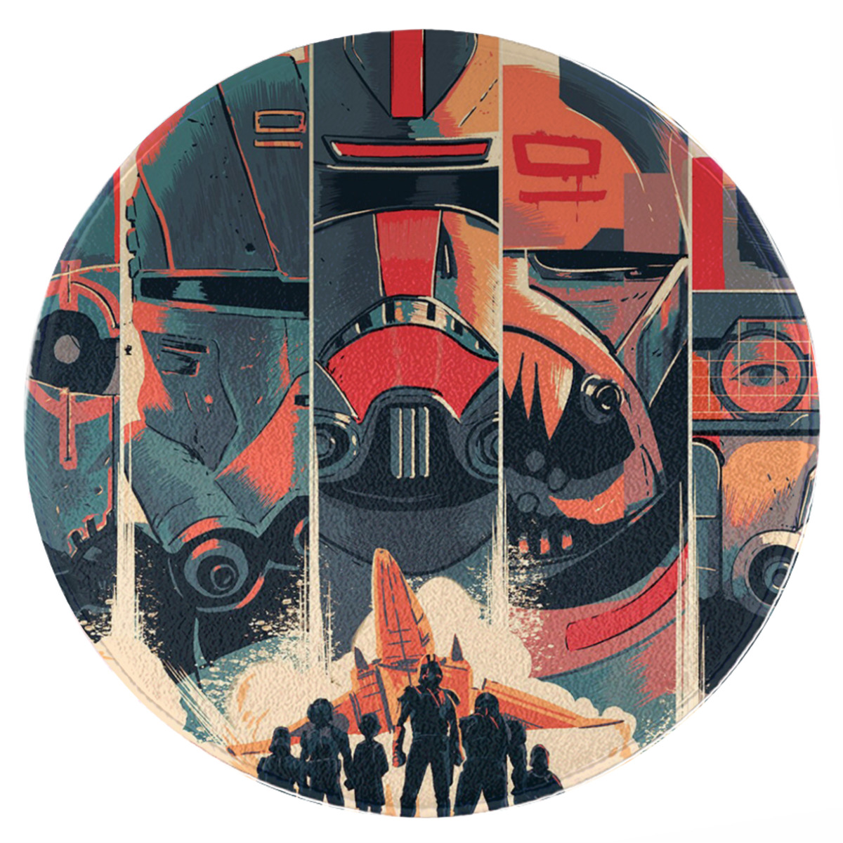 Star wars Mat Office Chair Mat, Home Round Floor Mat, 39inch Diameter